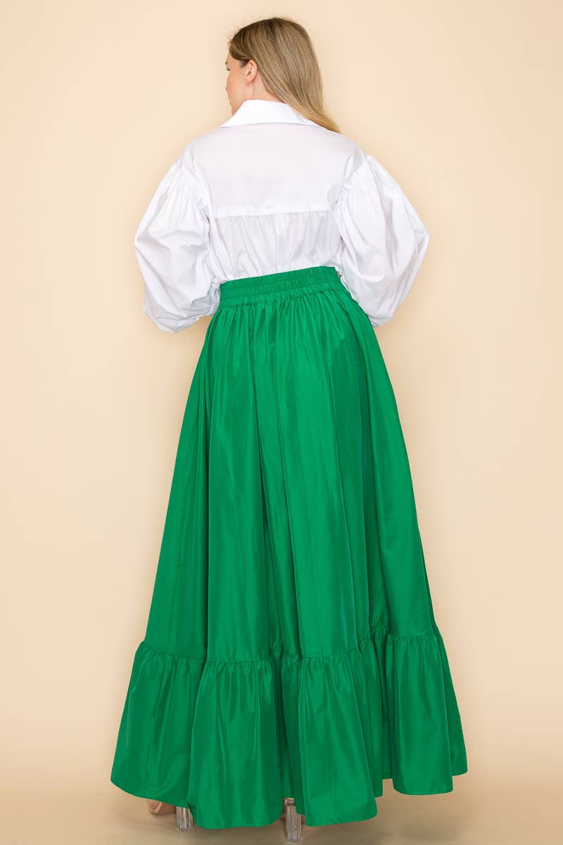 Green with Envy Maxi Skirt