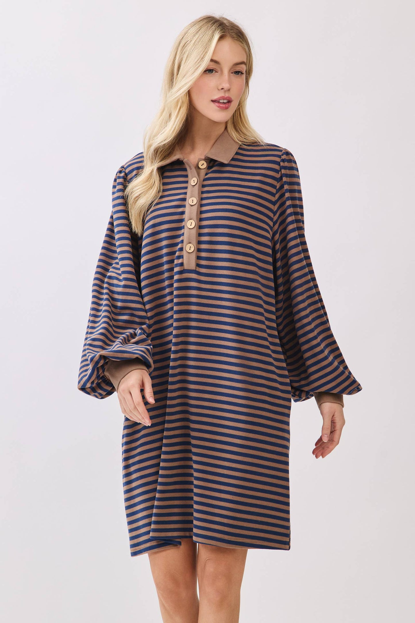 Striped Polo Shift Dress
