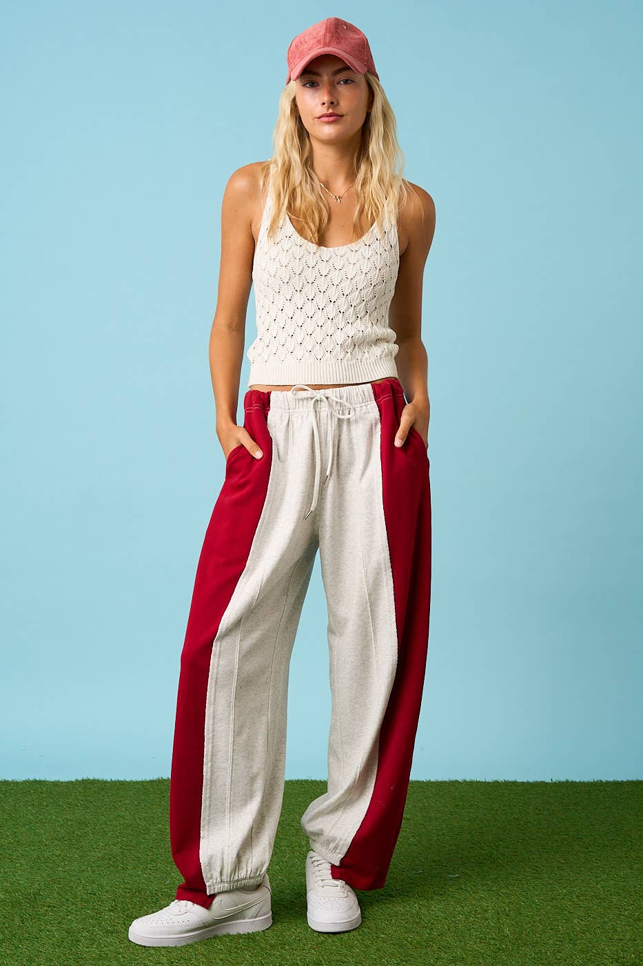 Two Tone Color Splice Jogger