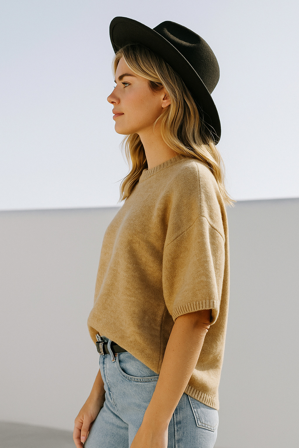 Short Sleeve Relaxed Sweater