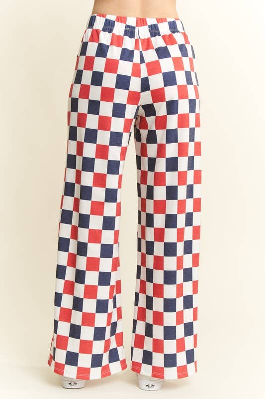 Let Freedom Ring Checkered Knit Pant