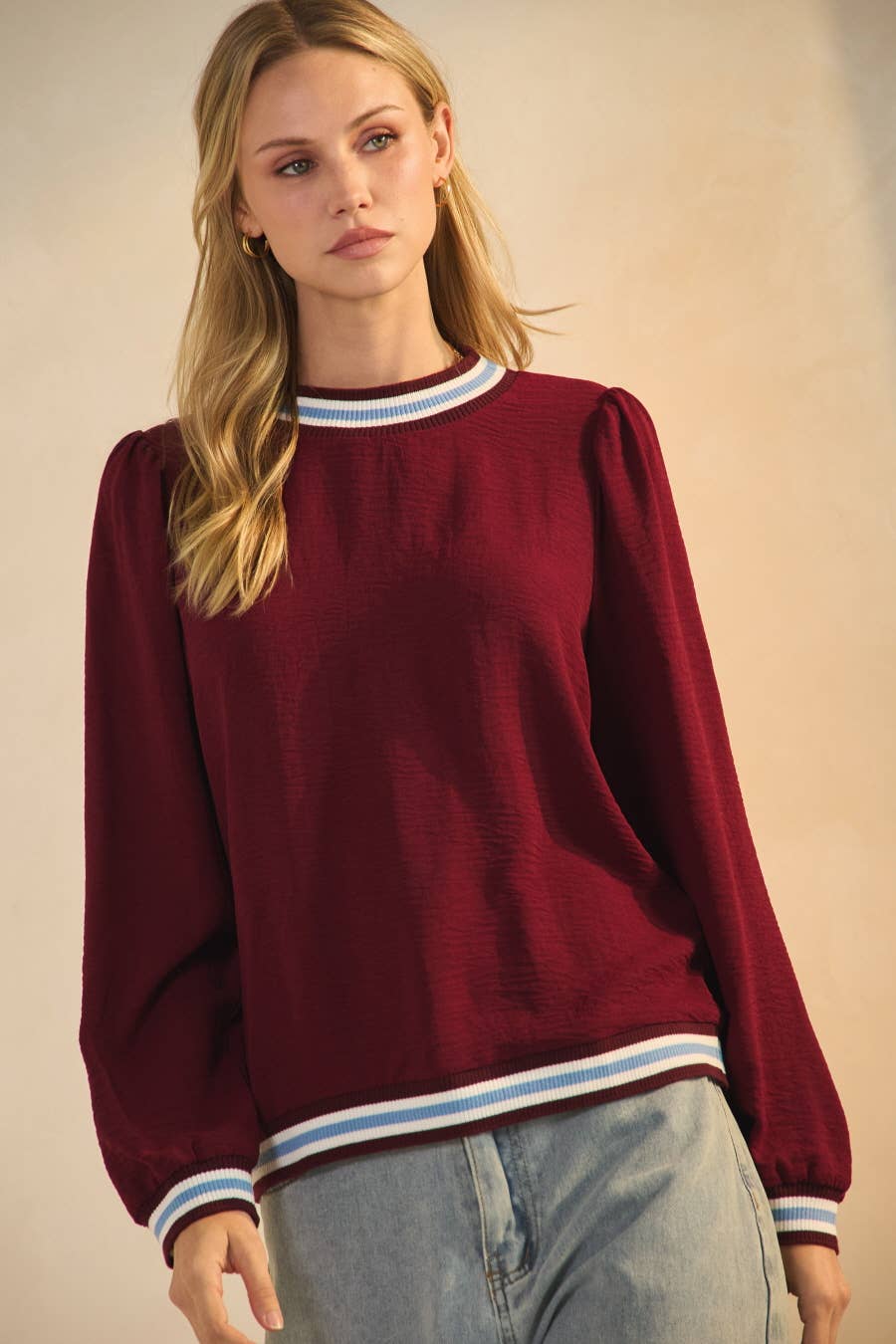 Aggie Nights Mock Neck Top