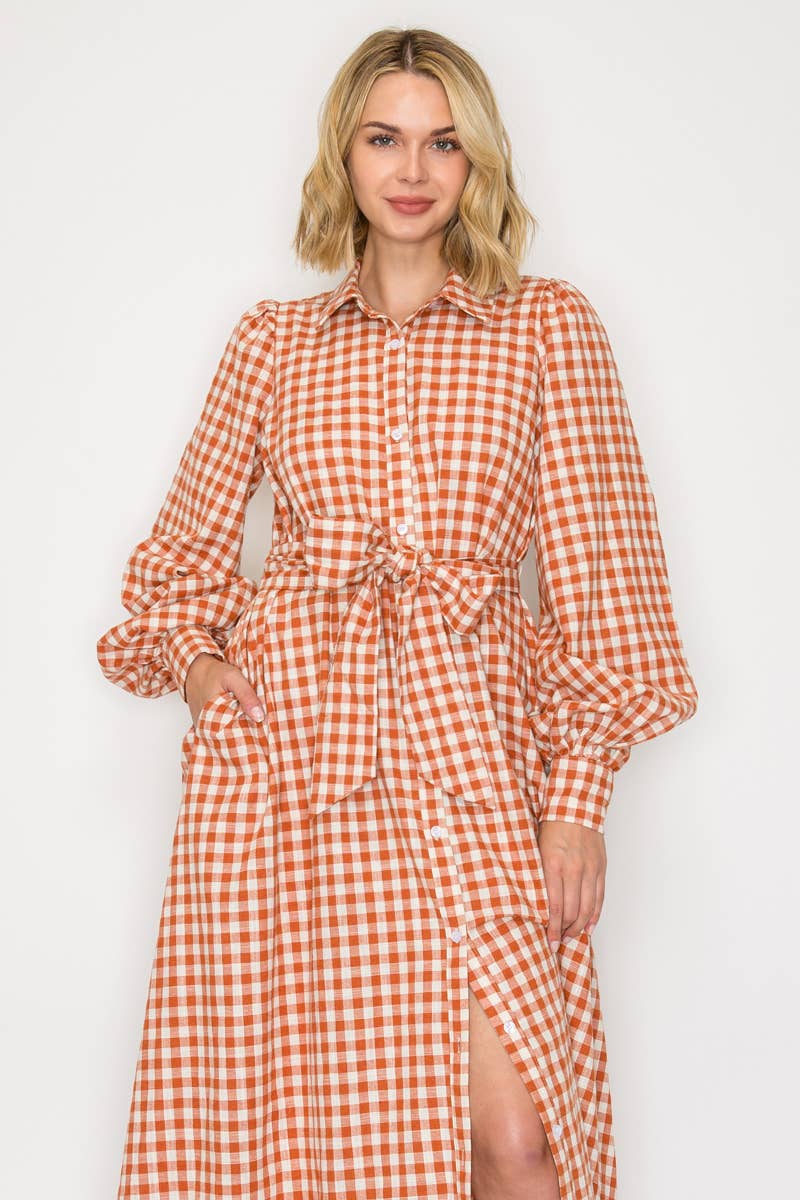 Your Favorite Gingham Maxi Dress