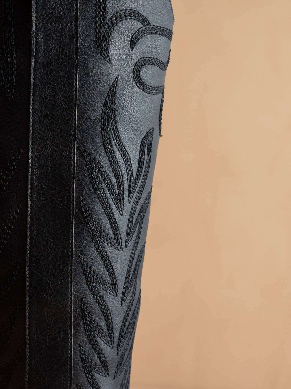 The Samara Black Embroidered Western Tall Boot
