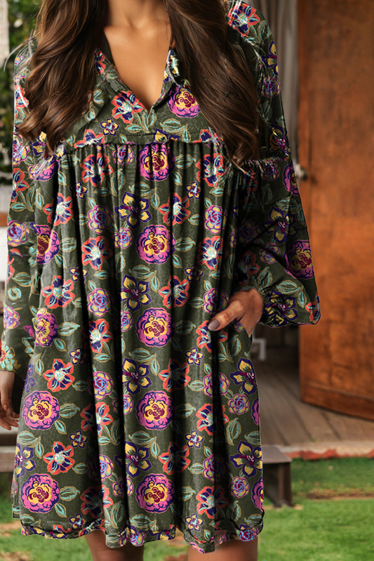 Fashionable in Floral Shift Dress