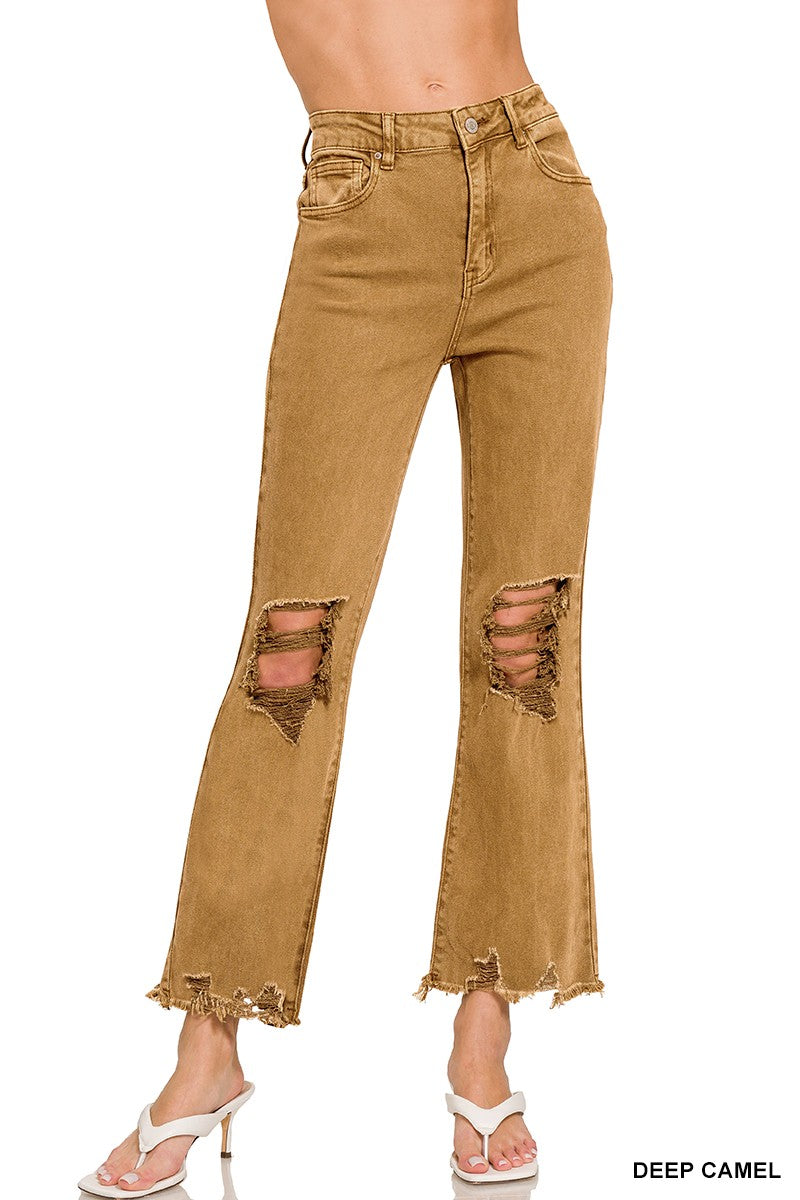 Distressed Acid Washed Jean