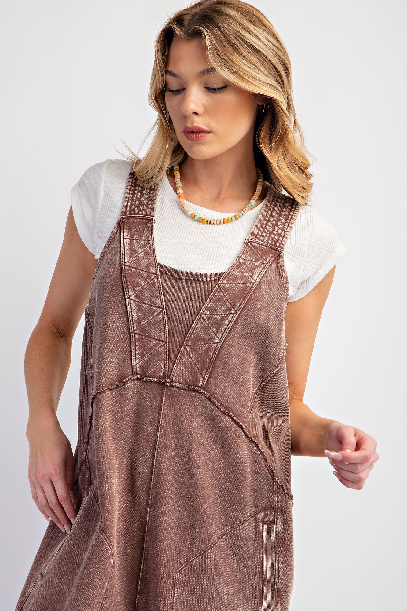 Chocolate Terry Knit Jumpsuit