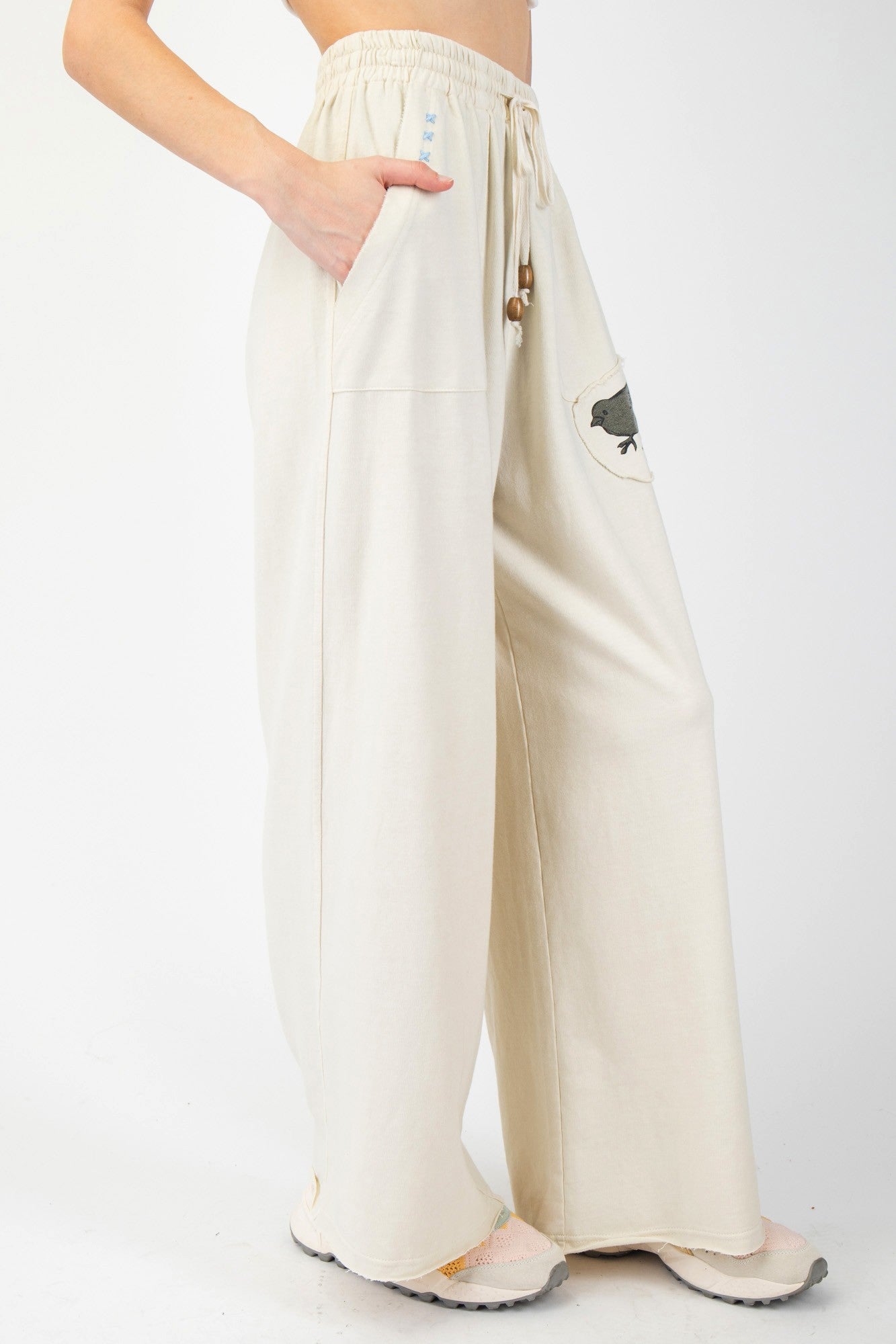 Bird Patch Terry Knit Pant