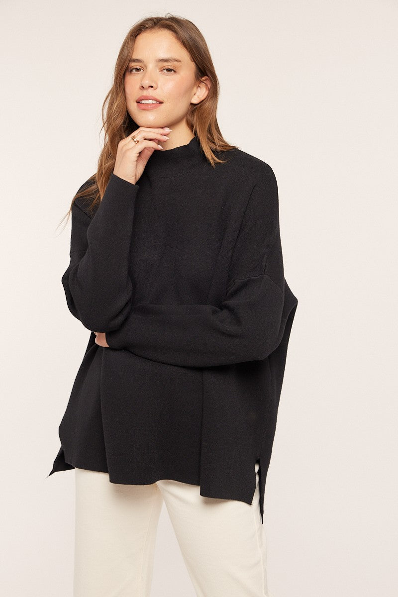 Mock Neck Heavy Weight Sweater