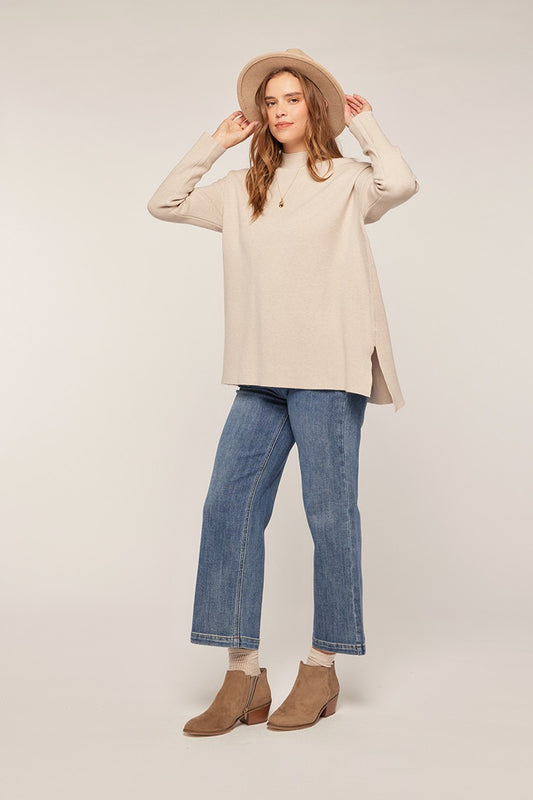 Mock Neck Heavy Weight Sweater