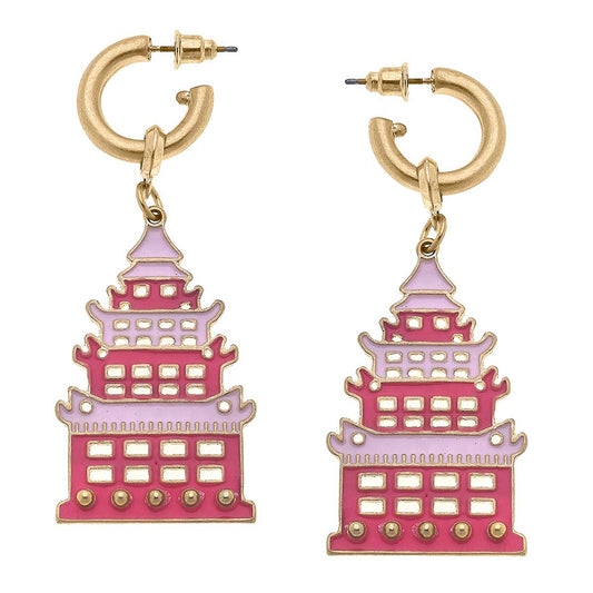 Tiffany Pink Pagoda Earrings