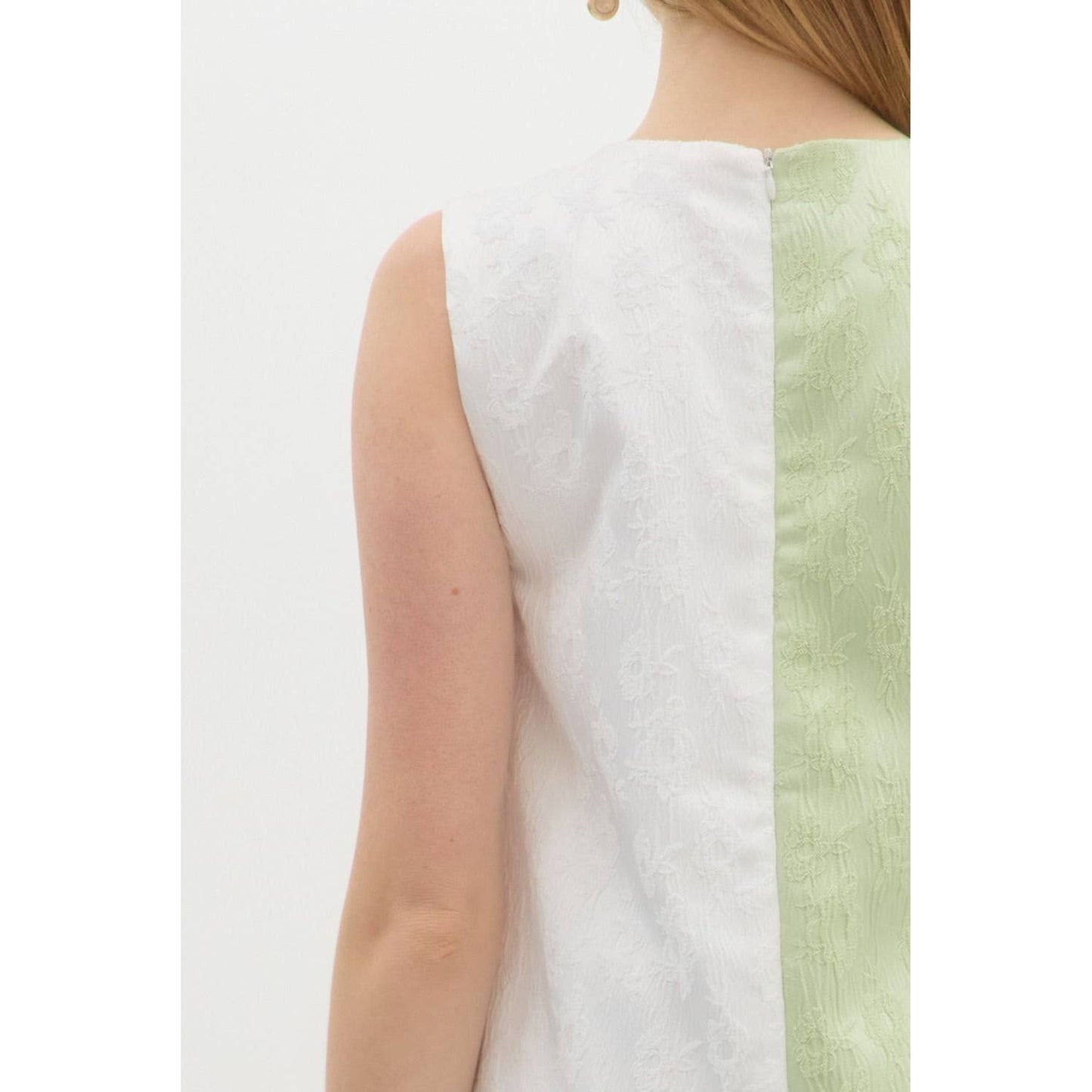 Floral Jacquard Mini Shift Dress