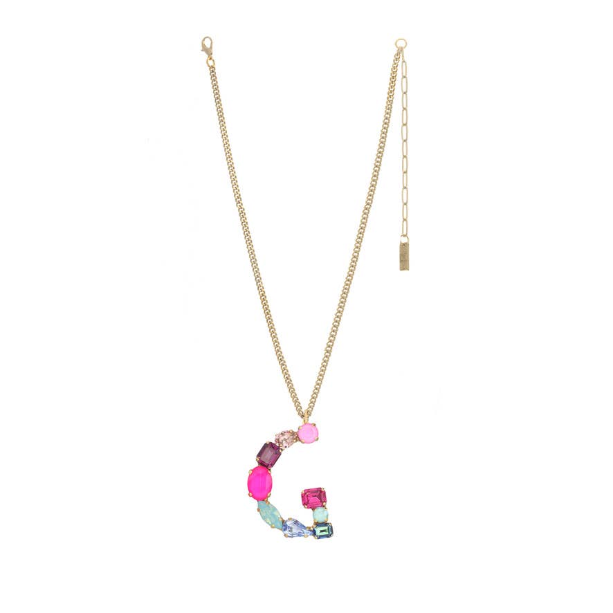 TOVA Monograms in Neon Necklace