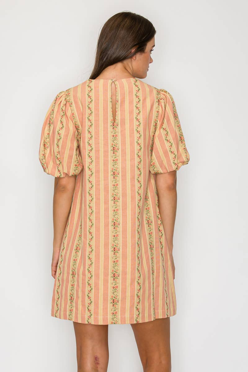 Favorite Vintage Wallpaper Mini Shift Dress
