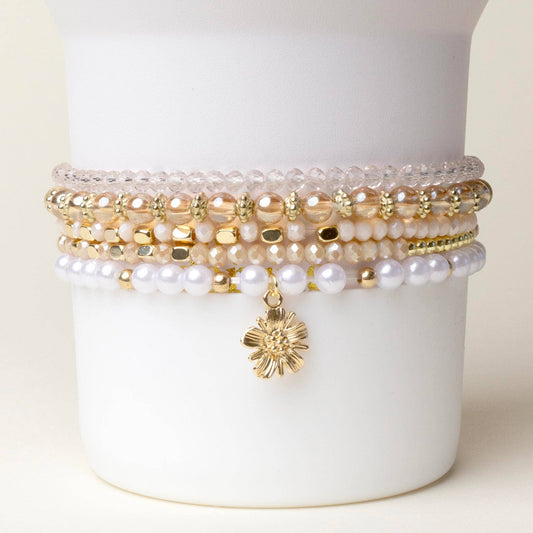 Tumbler Bracelet Stack-Champagne Bliss