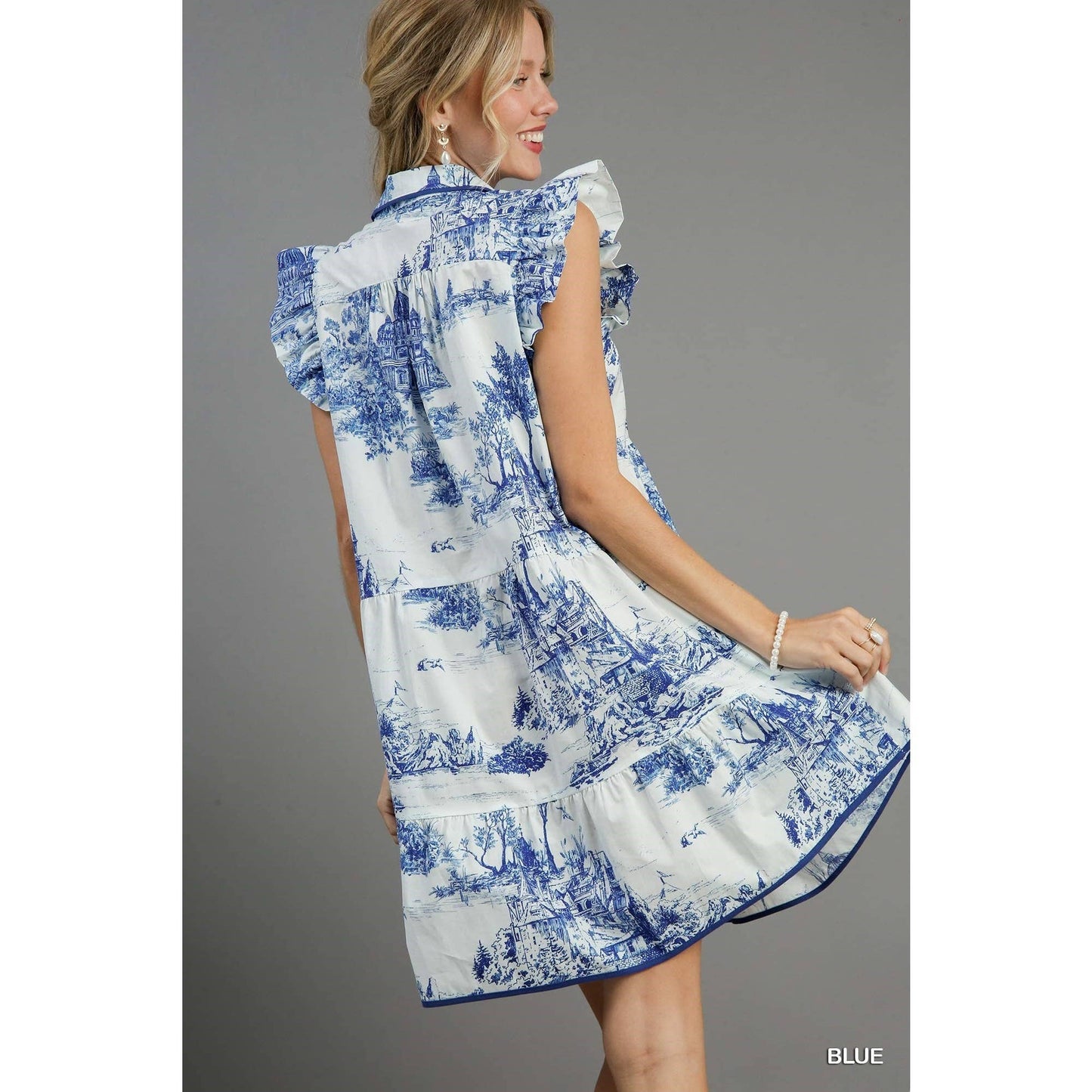 Two Tone Landscape Mini Dress