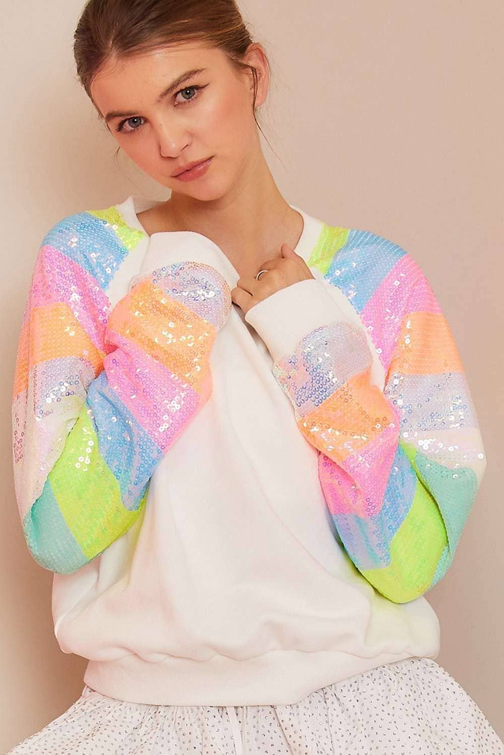Rainbow City Sequin Jogger Set