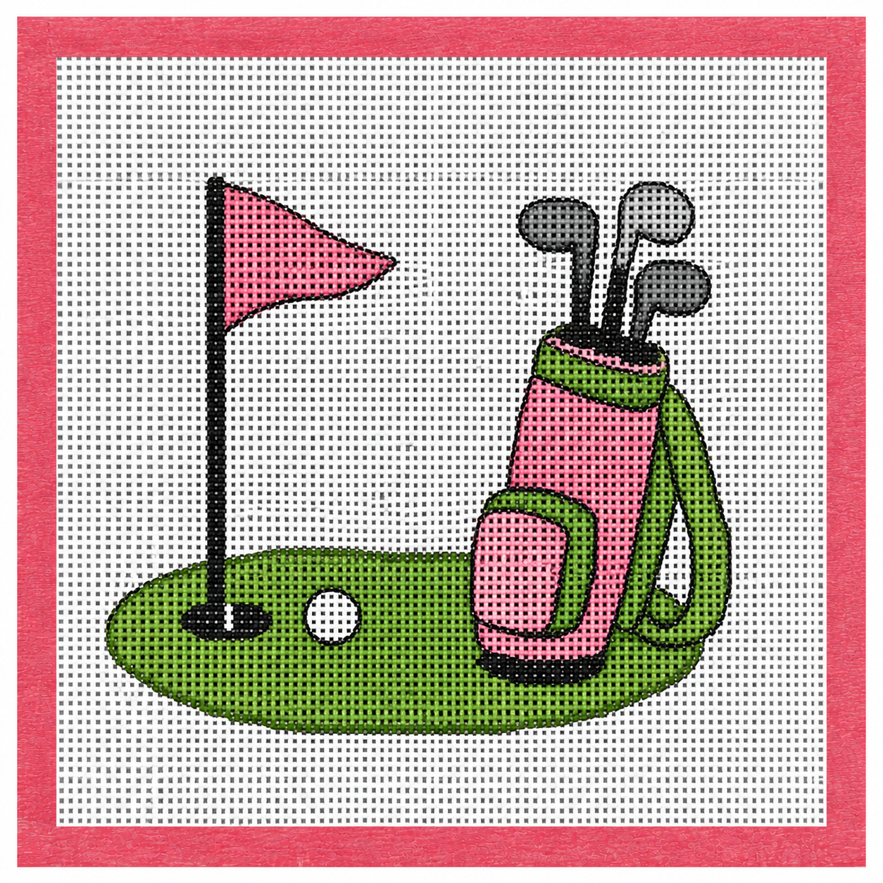Tee Time Printed Needlepoint Canvas