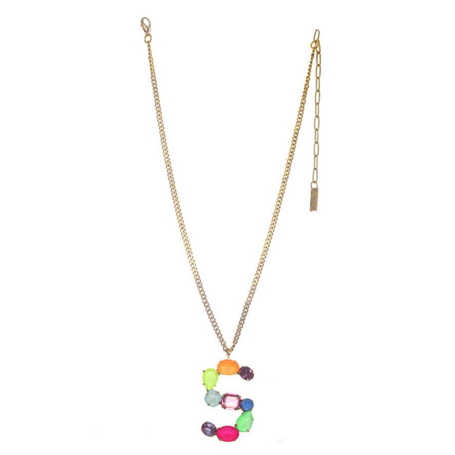 TOVA Monograms in Neon Necklace