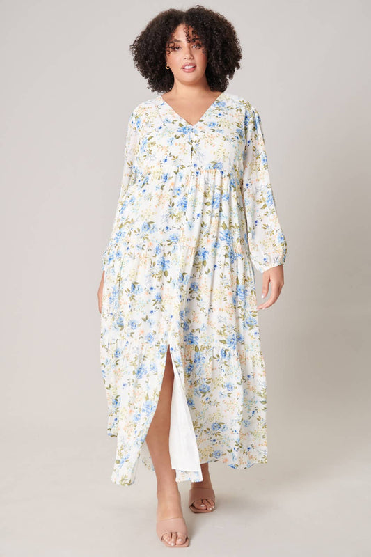 Lux Floral Mabel Maxi Tiered Dress