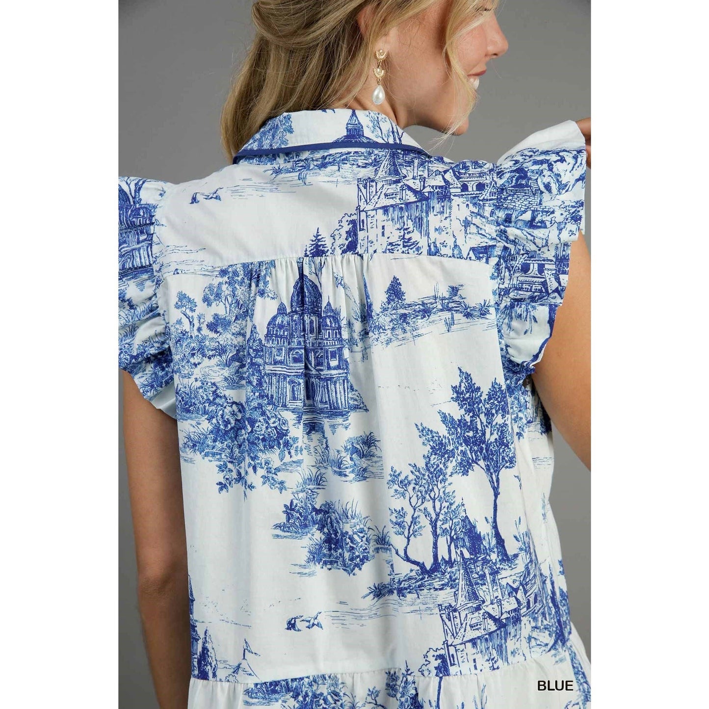 Two Tone Landscape Mini Dress