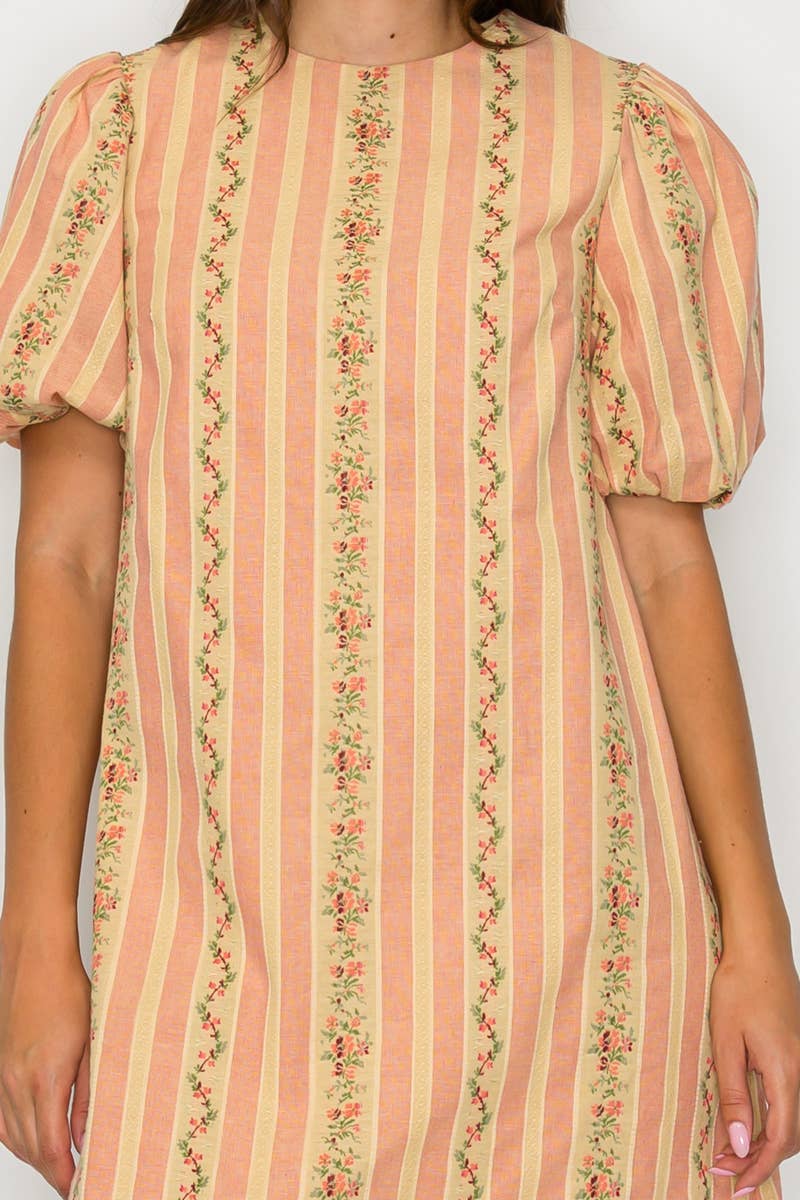 Favorite Vintage Wallpaper Mini Shift Dress