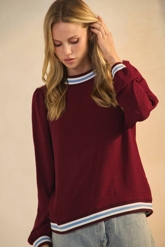 Aggie Nights Mock Neck Top