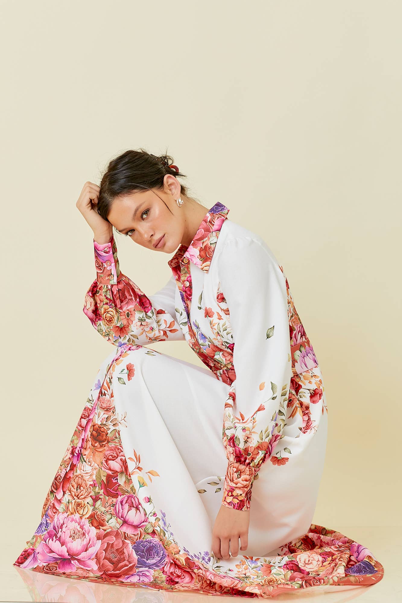 Elegantly Floral Maxi Dress