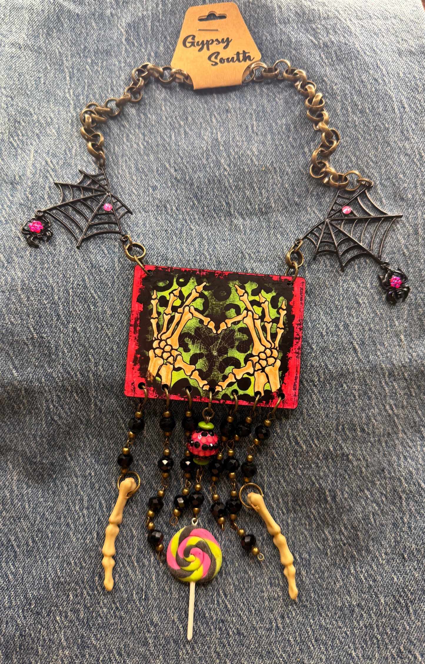 Gypsy South Bony Fingers Charm Necklace