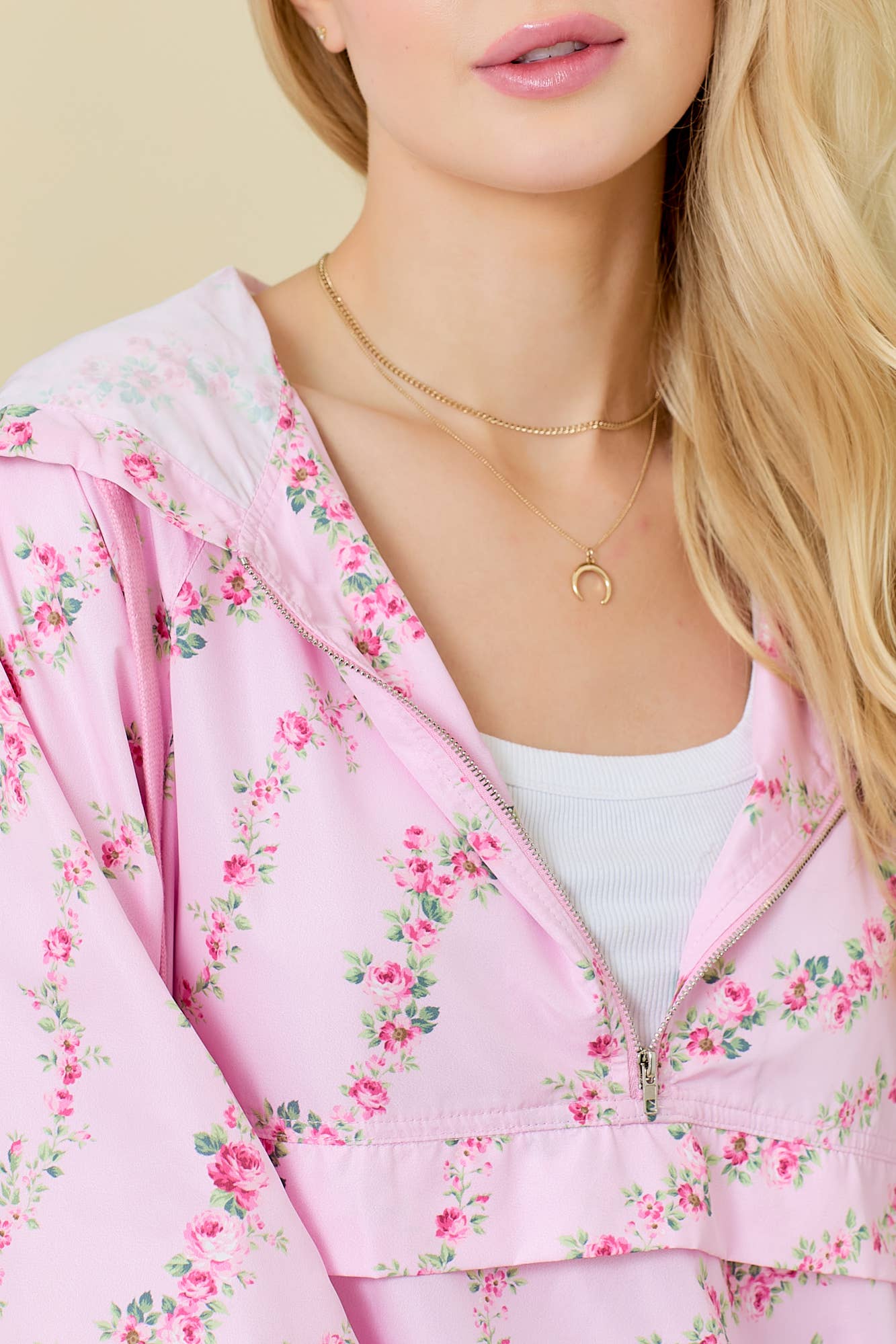 Floral Printed Windbreaker