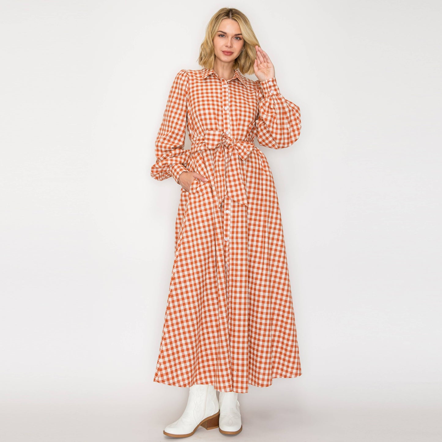 Your Favorite Gingham Maxi Dress
