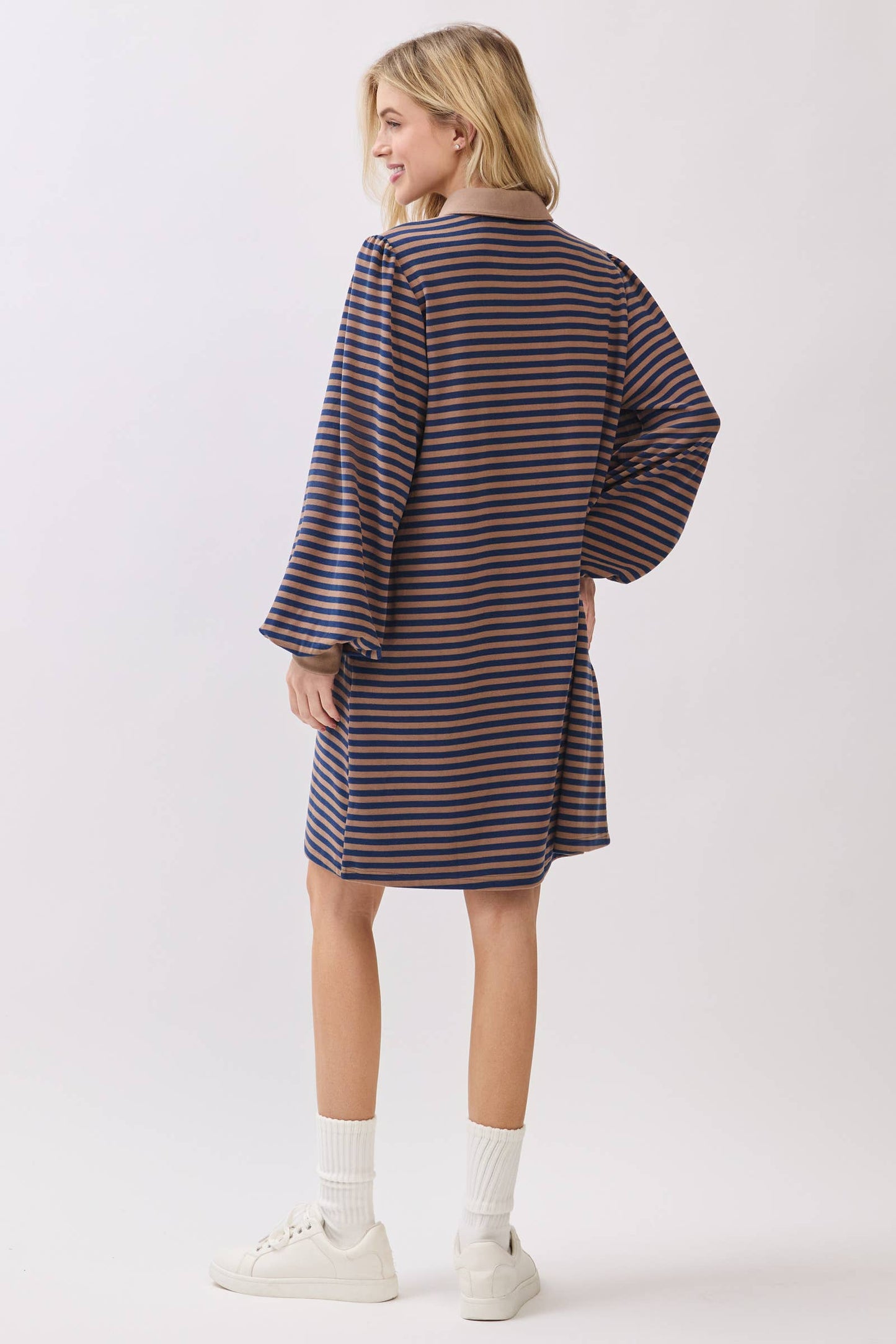 Striped Polo Shift Dress