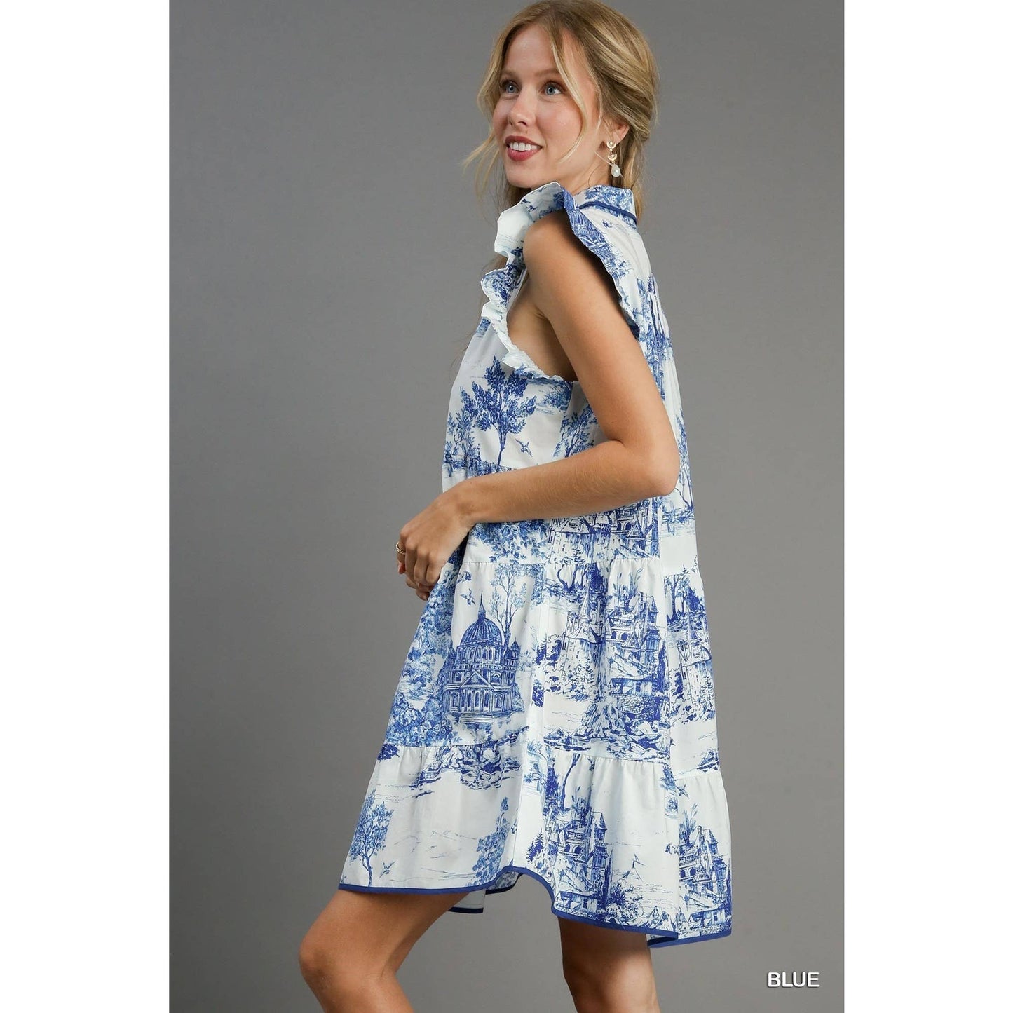 Two Tone Landscape Mini Dress