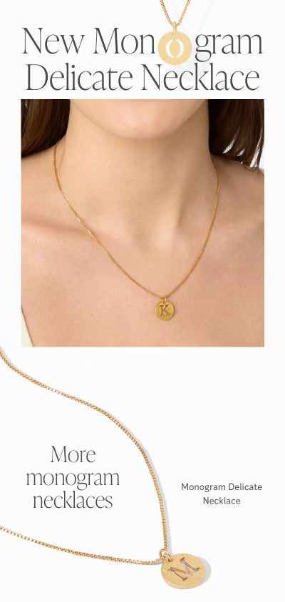 Julie Vos Monogram Delicate Necklace