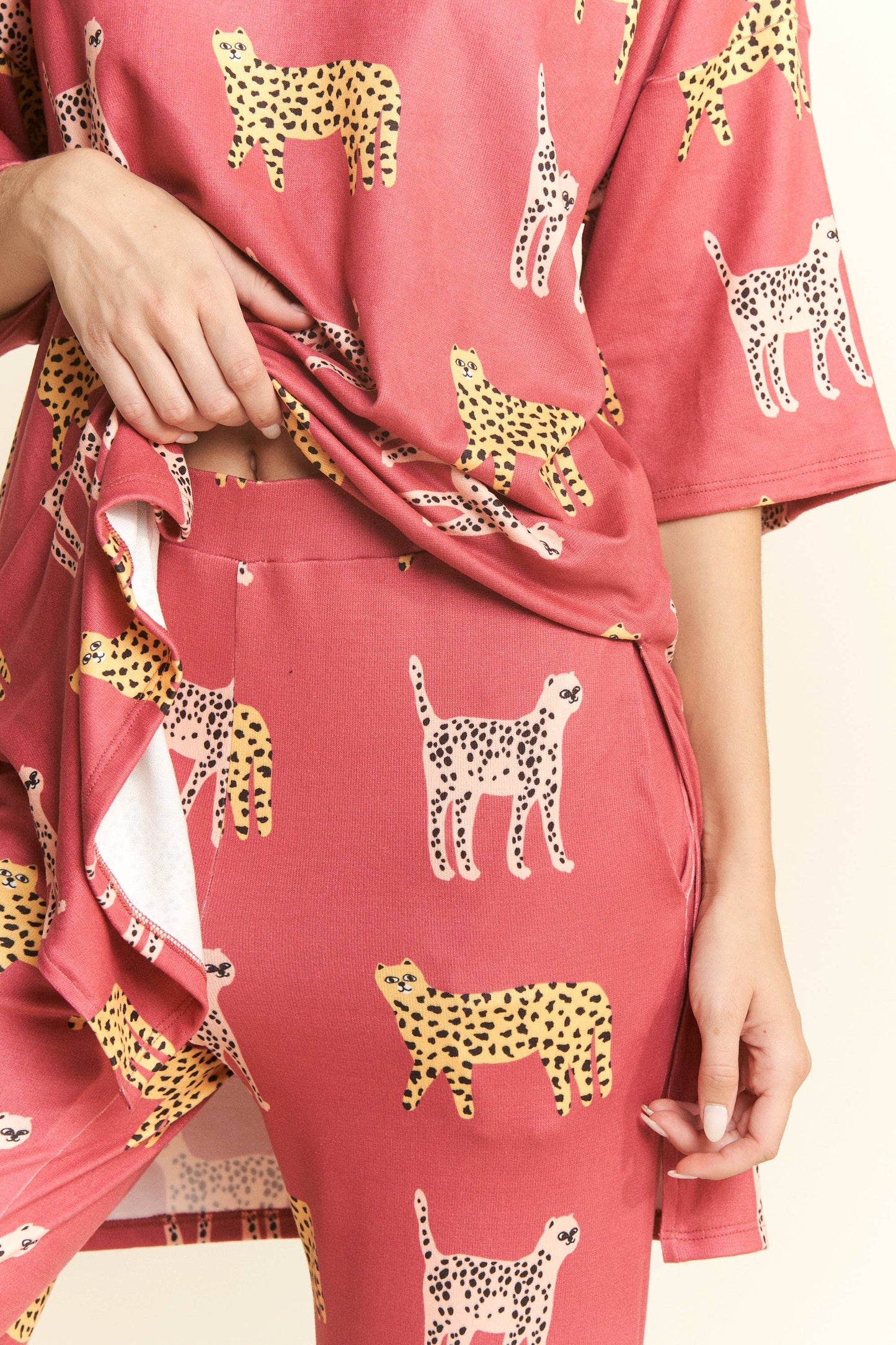 Marsala Cheetah Print Set