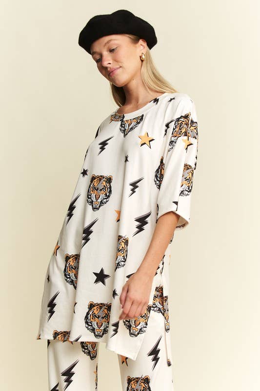 TIGER PRINT LOUNGE SET