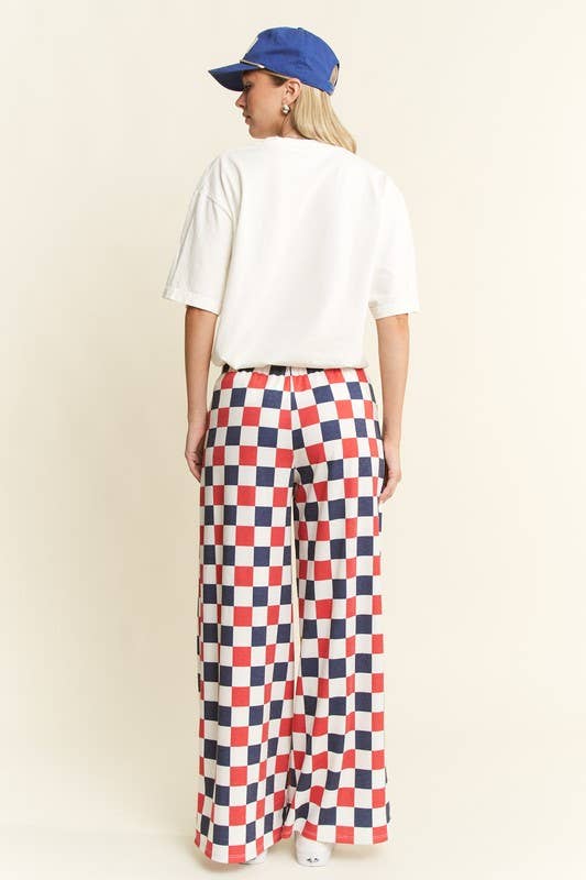 Let Freedom Ring Checkered Knit Pant