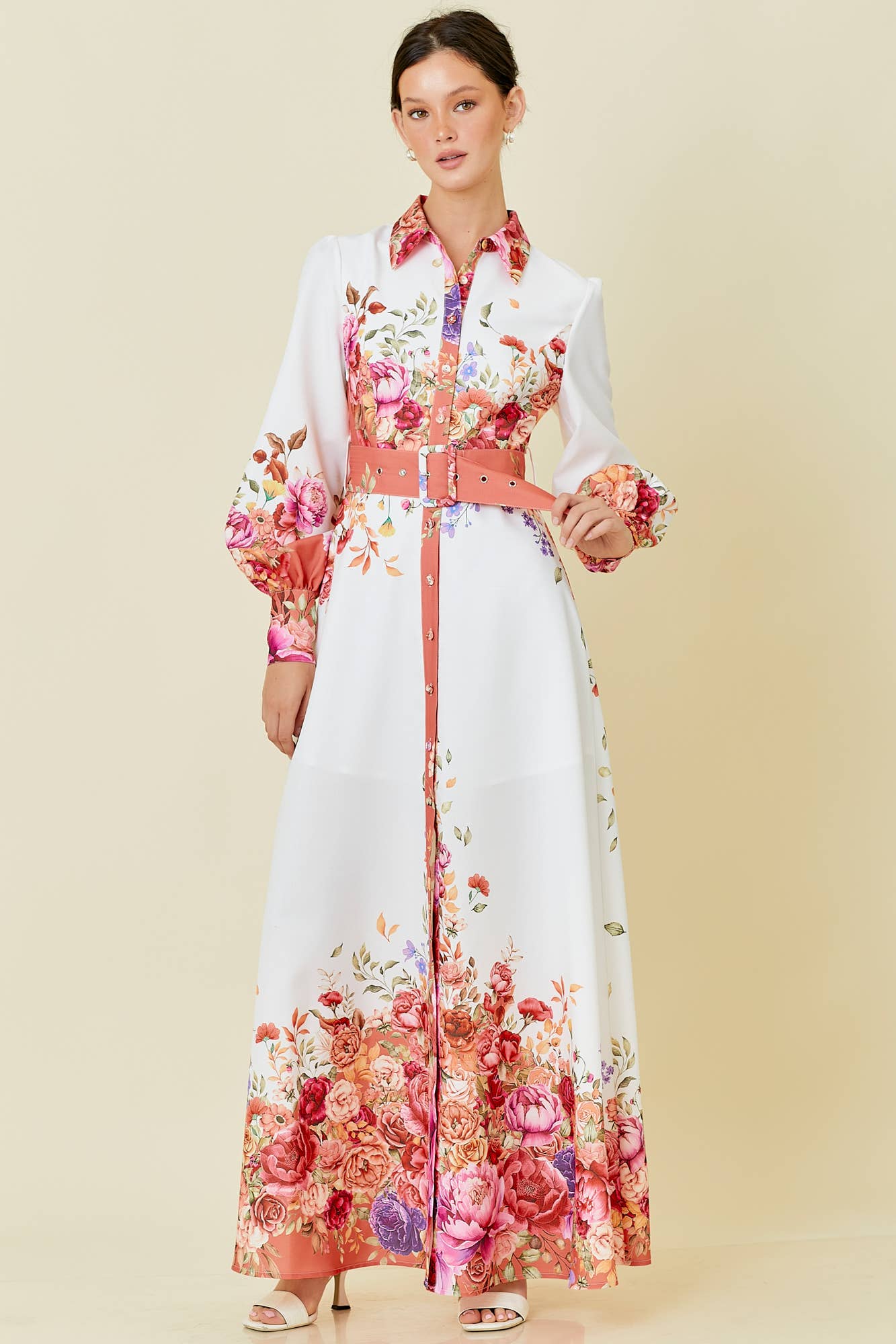 Elegantly Floral Maxi Dress