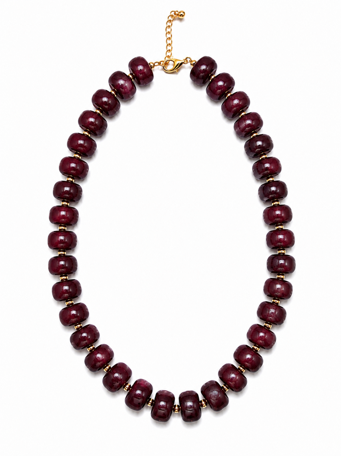 Burgundy Marbled Beaded Candy Necklace