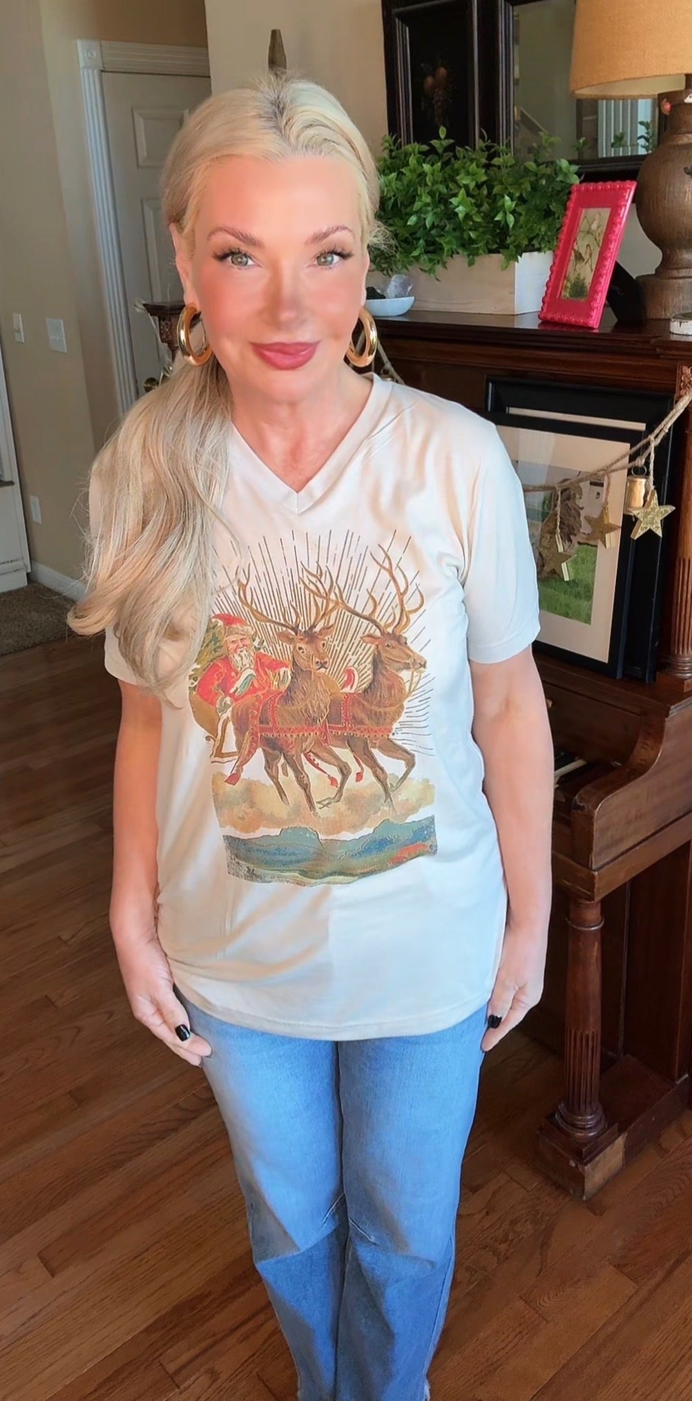 Santa's Reindeer Christmas Tee