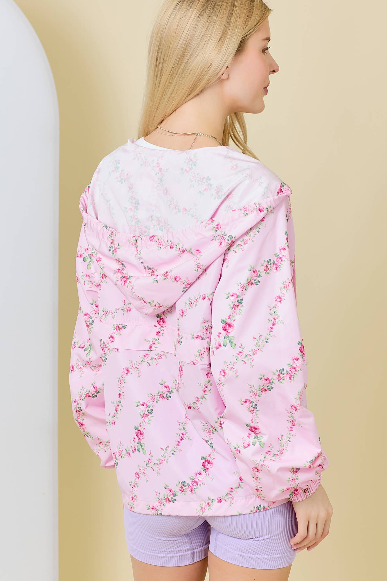Floral Printed Windbreaker
