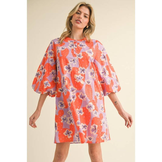 Orange Gardens of Floral Dress