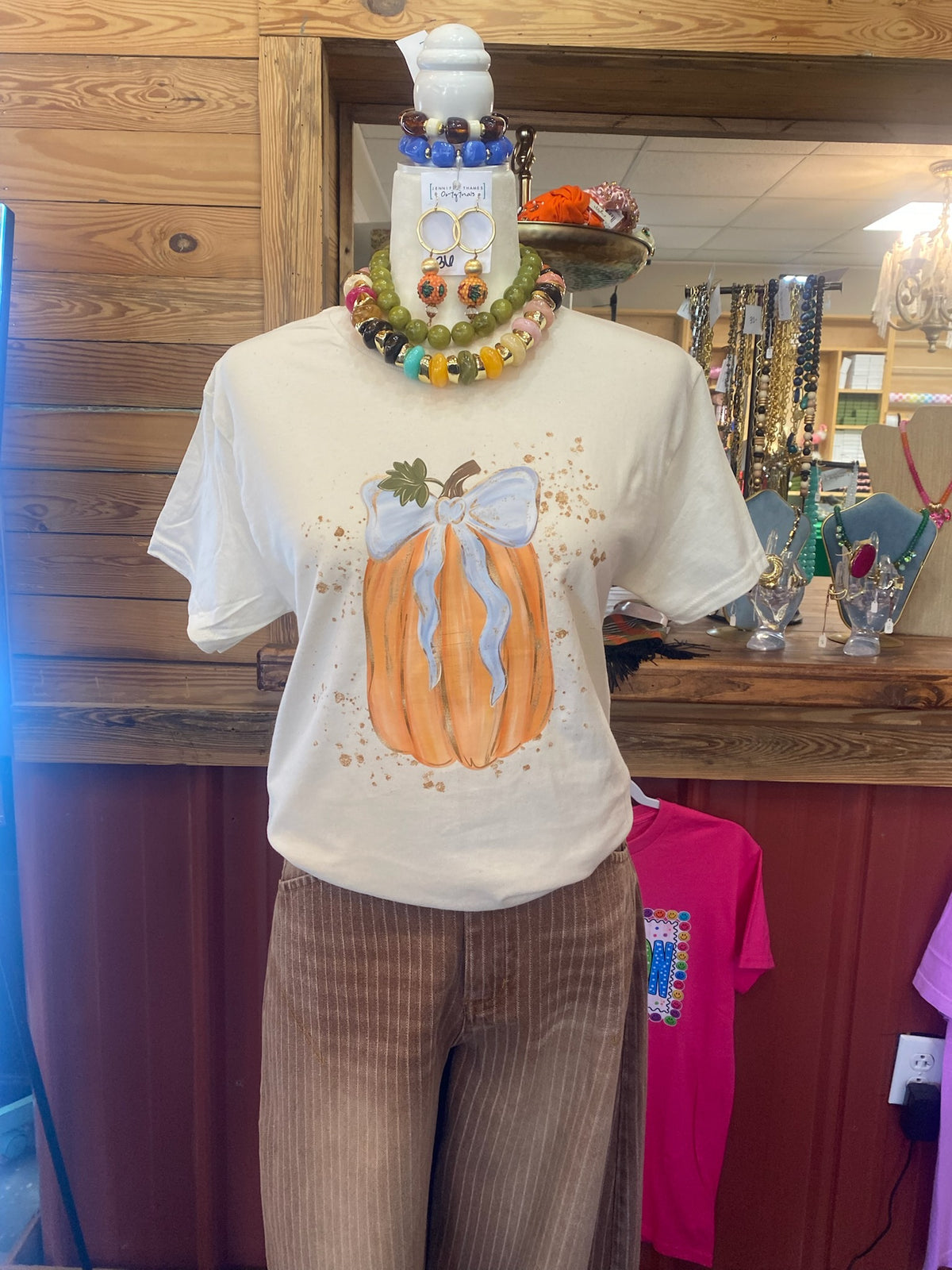 TEE of the Day- Blue Bow Pumpkin