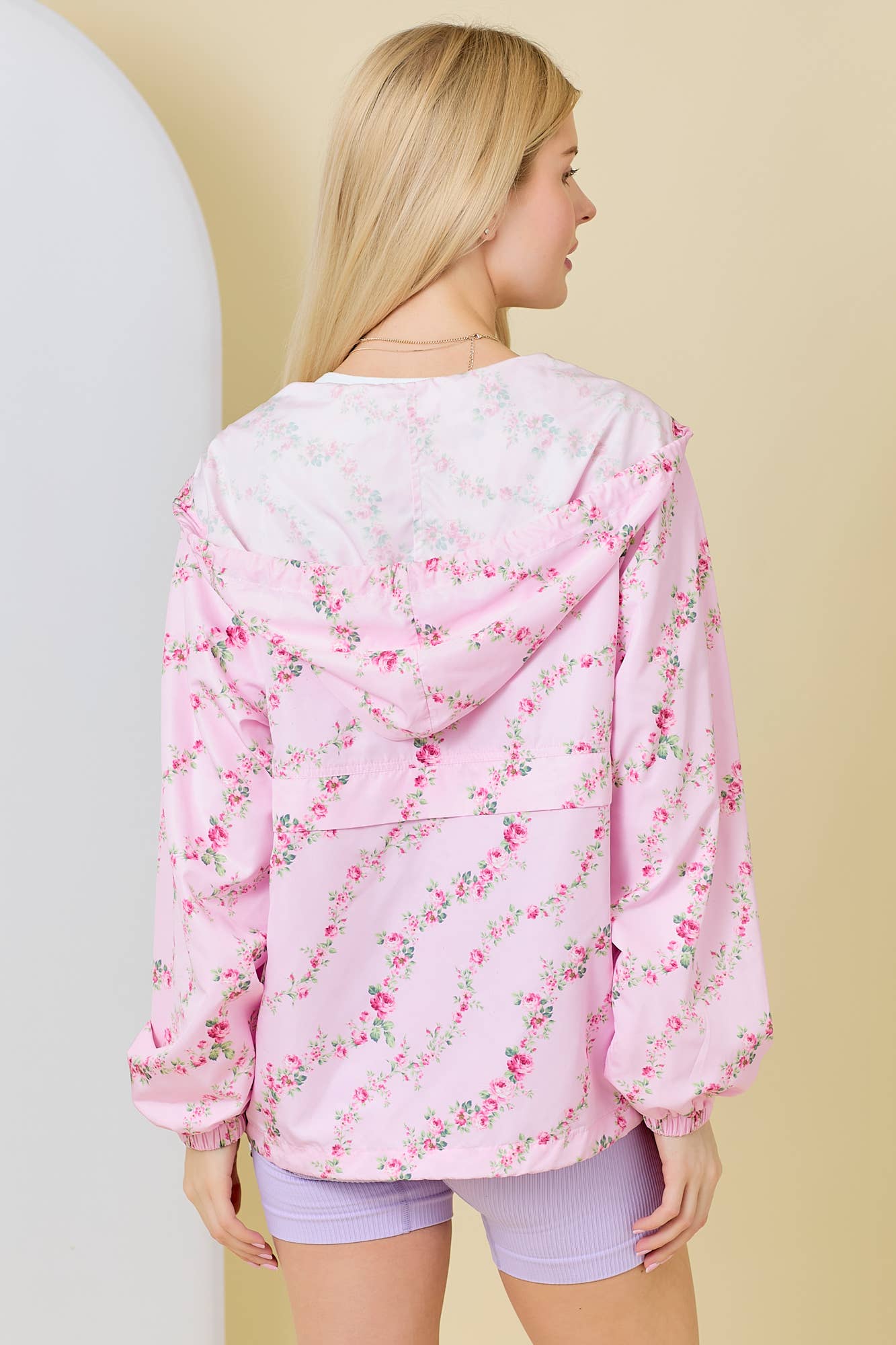 Floral Printed Windbreaker