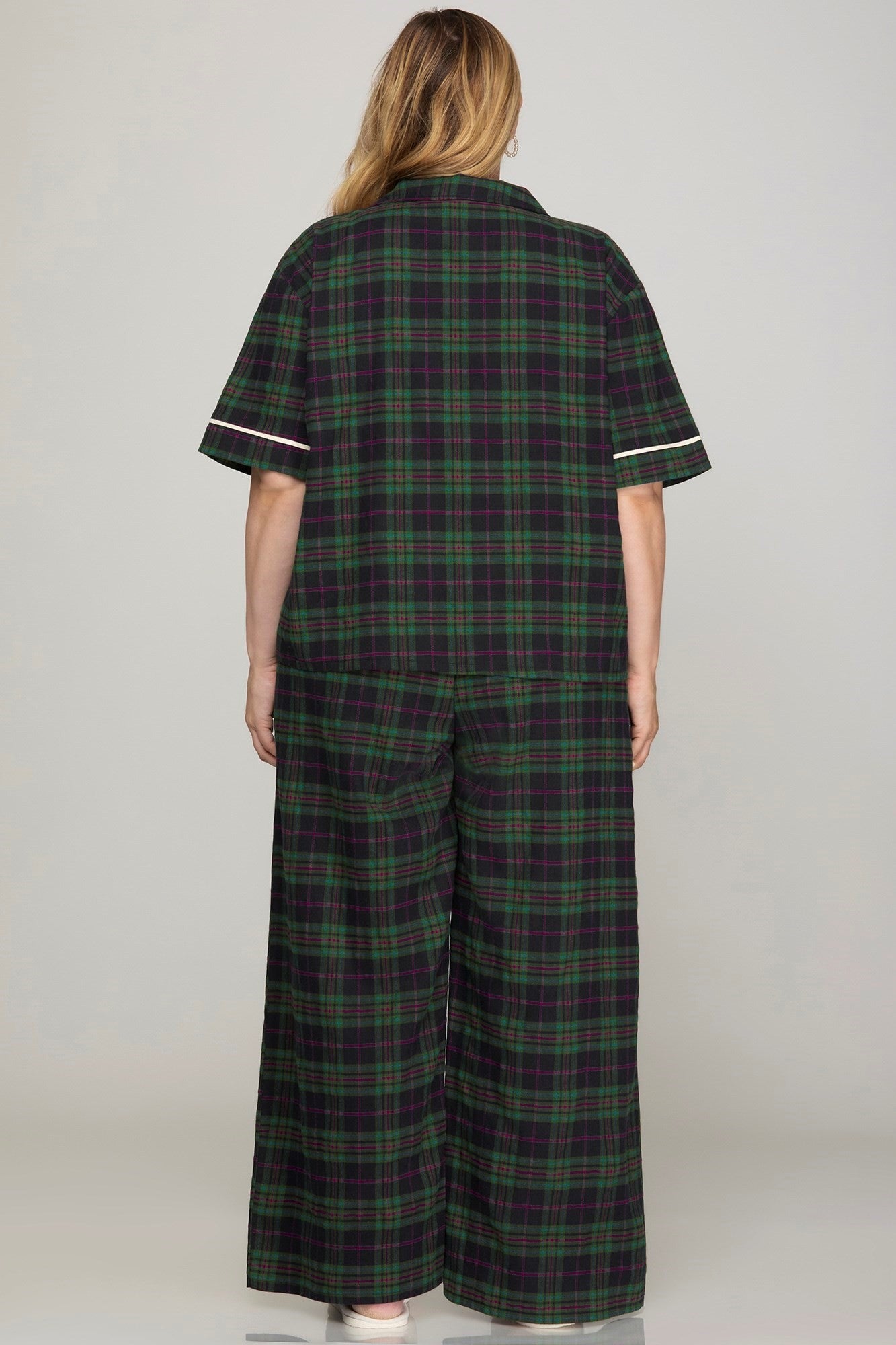Plus Plaid Pajama Set