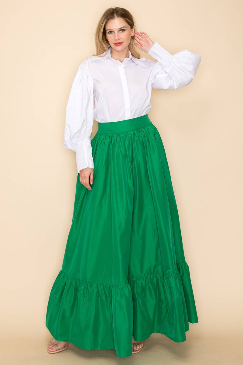 Green with Envy Maxi Skirt