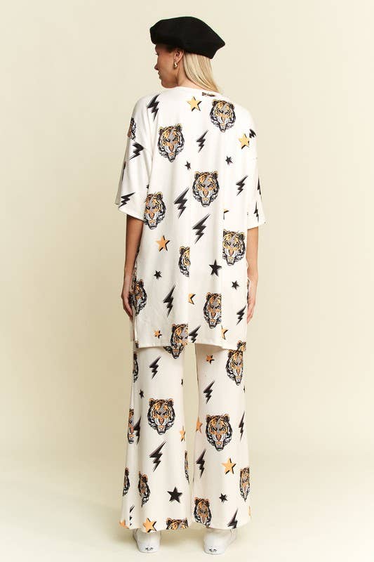 TIGER PRINT LOUNGE SET