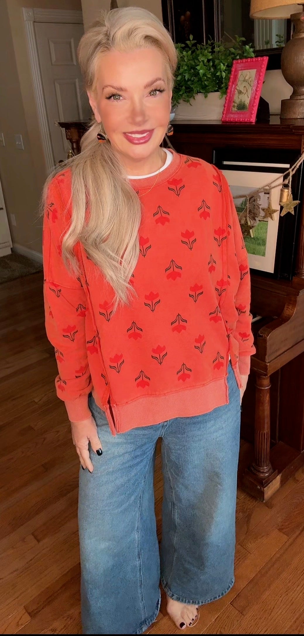 Floral Printed Pullover