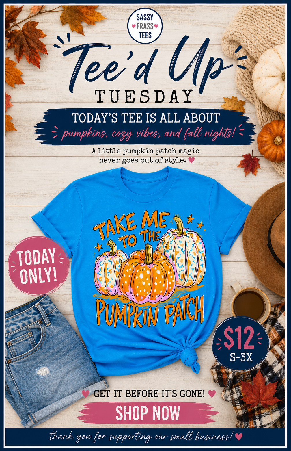 TEE'D UP TUESDAY TEE OF THE WEEK- Pumpkin Patch