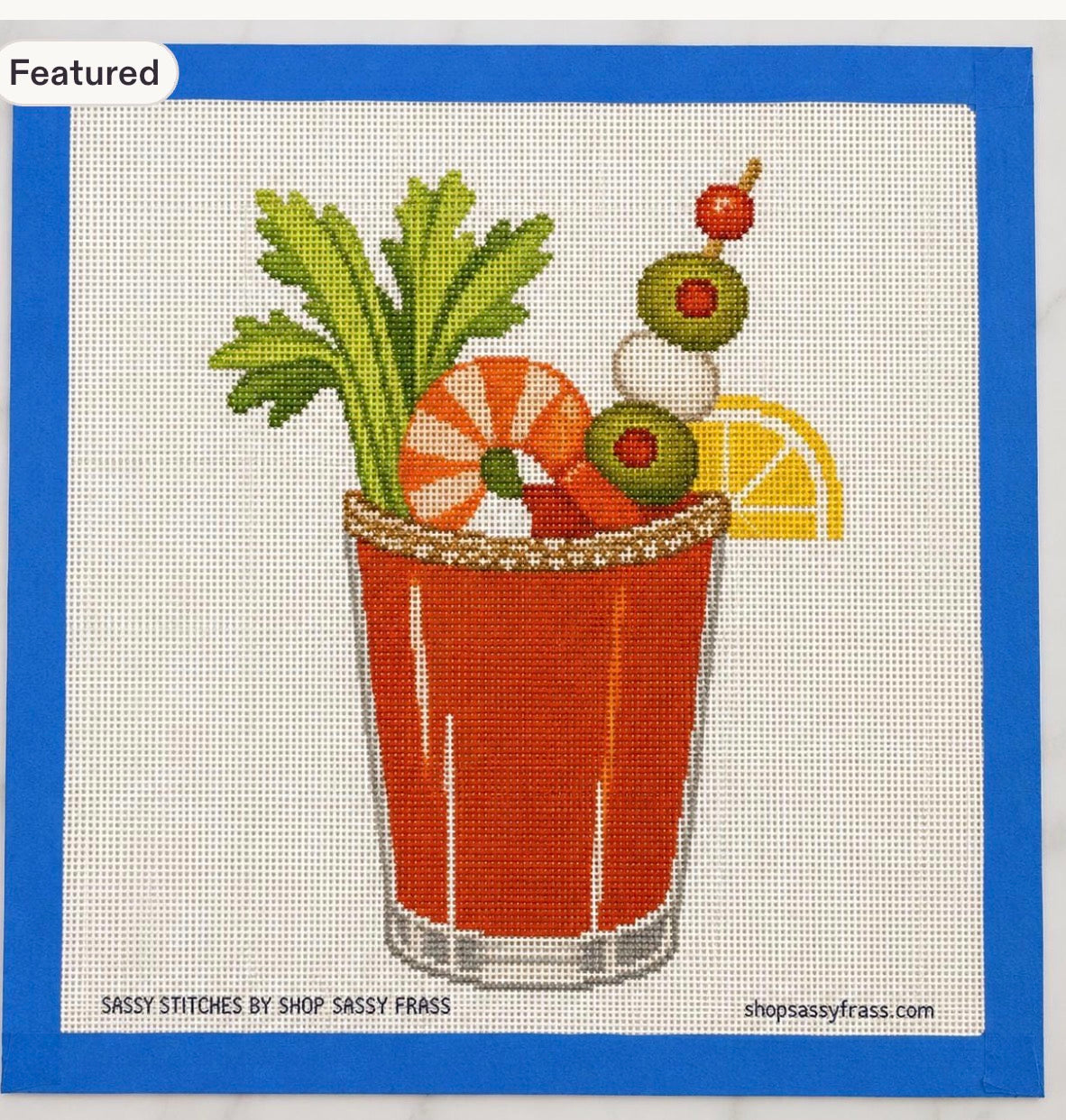 Bloody Mary Printed Needlepoint Canvas